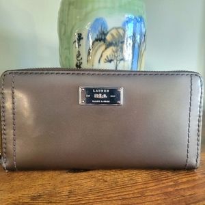 SALE 5O% OFF ALREADY MARKED Lauren Ralph Lauren Gun Metal/ Gold Wallet